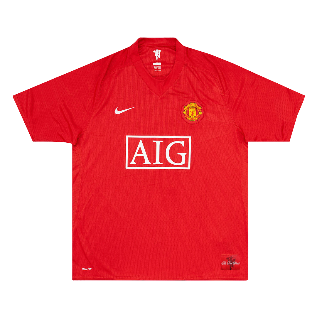 Tricouri Fotbal Vintage Manchester United ROONEY #10 Acasă 2007/08