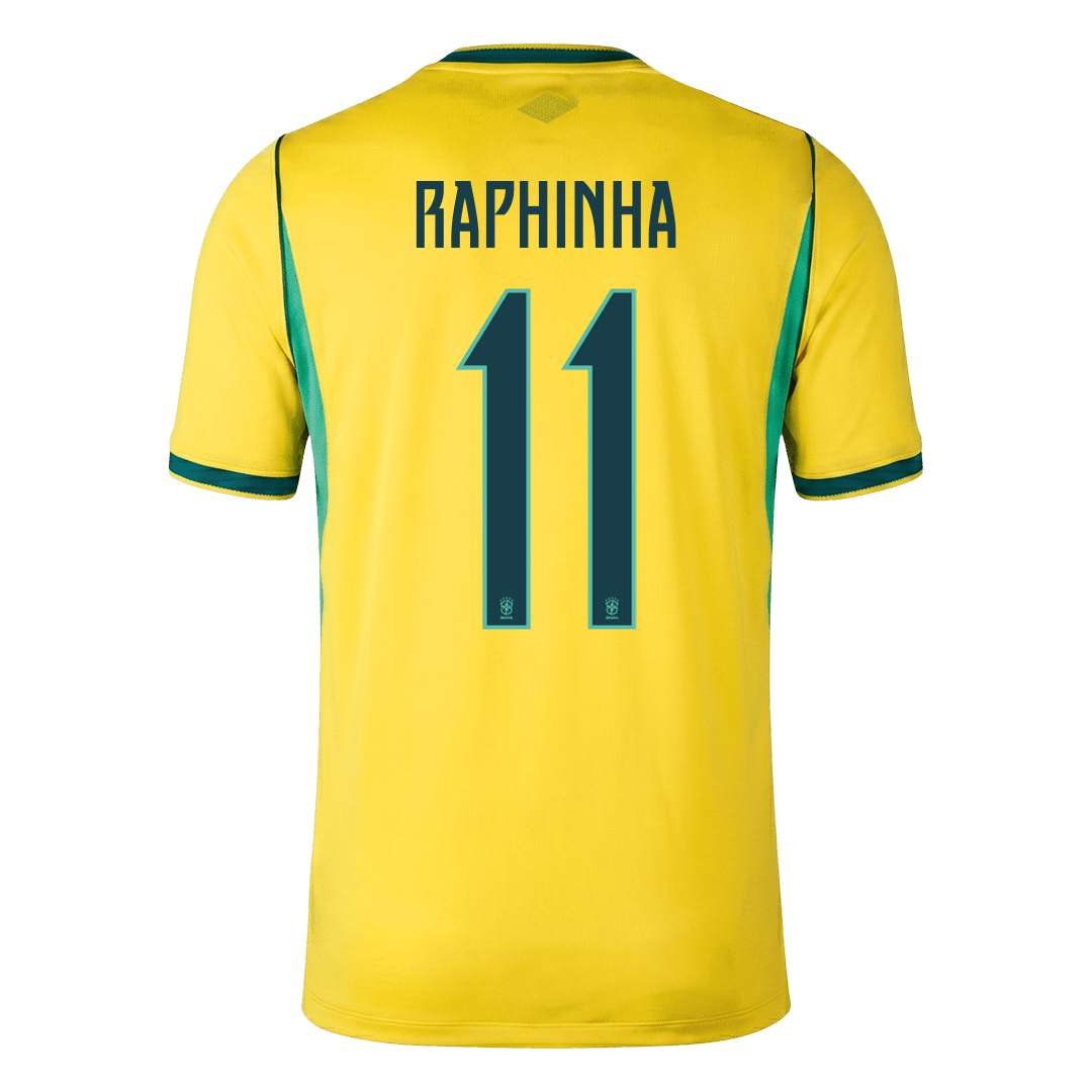 Tricouri Fotbal Brazilia RAPHINHA #11 Acasă Cupa Mondială 2026 - Premium