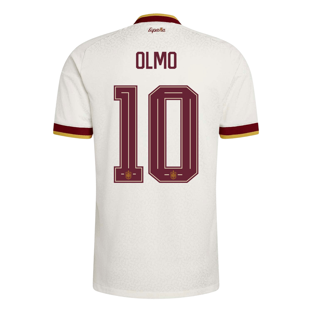 Tricouri Fotbal Spania OLMO #10 Deplasare Cupa Mondială 2026 Authentic