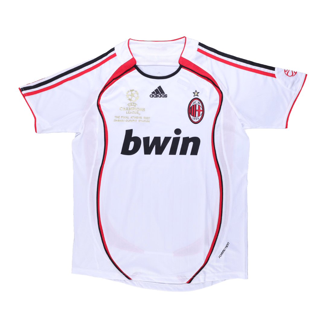 Tricouri Fotbal Vintage AC Milan RONALDO #99 Deplasare 2006/07 - UCL