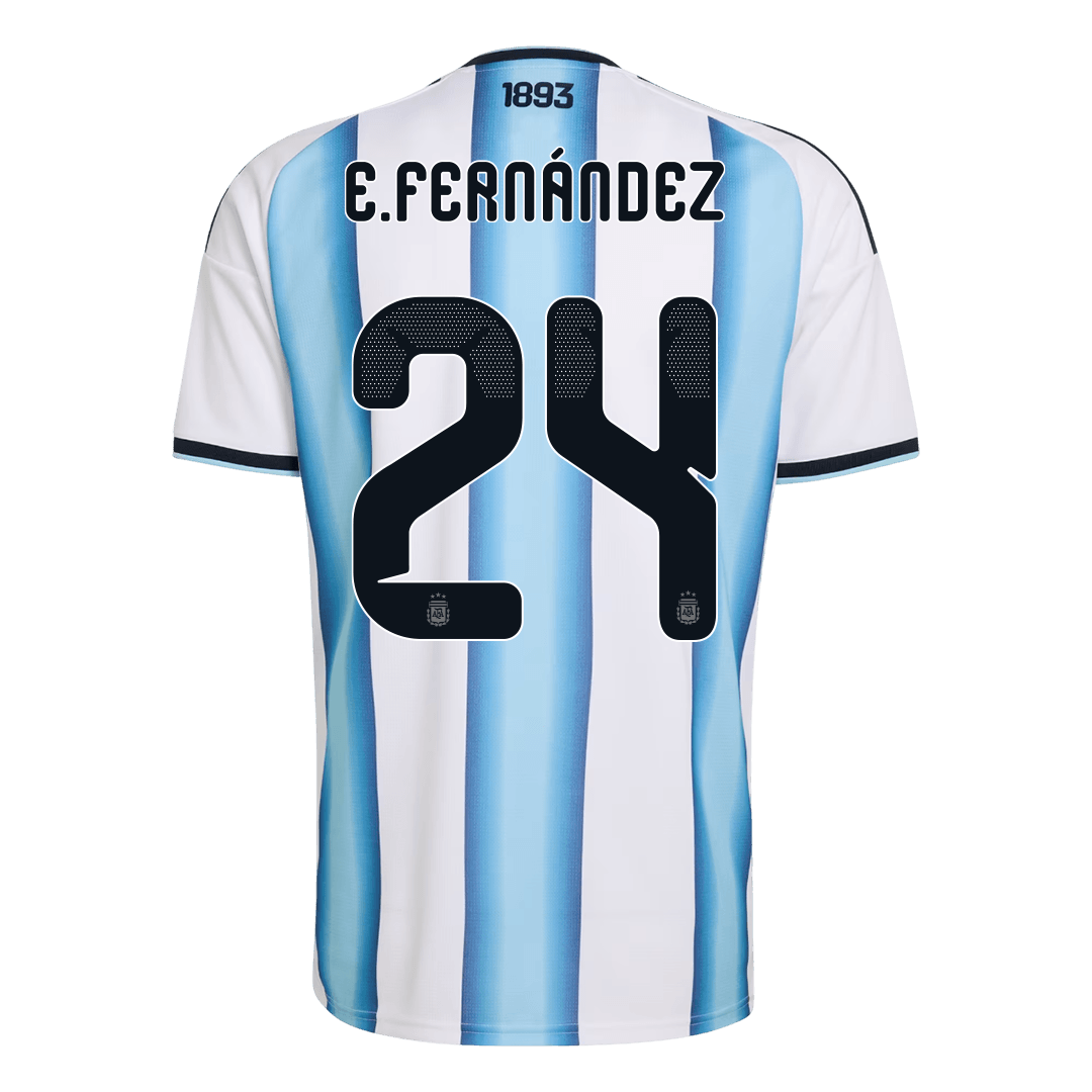 Tricouri Fotbal Argentina E. FERNÁNDEZ #24 Acasă Cupa Mondială 2026 - Premium