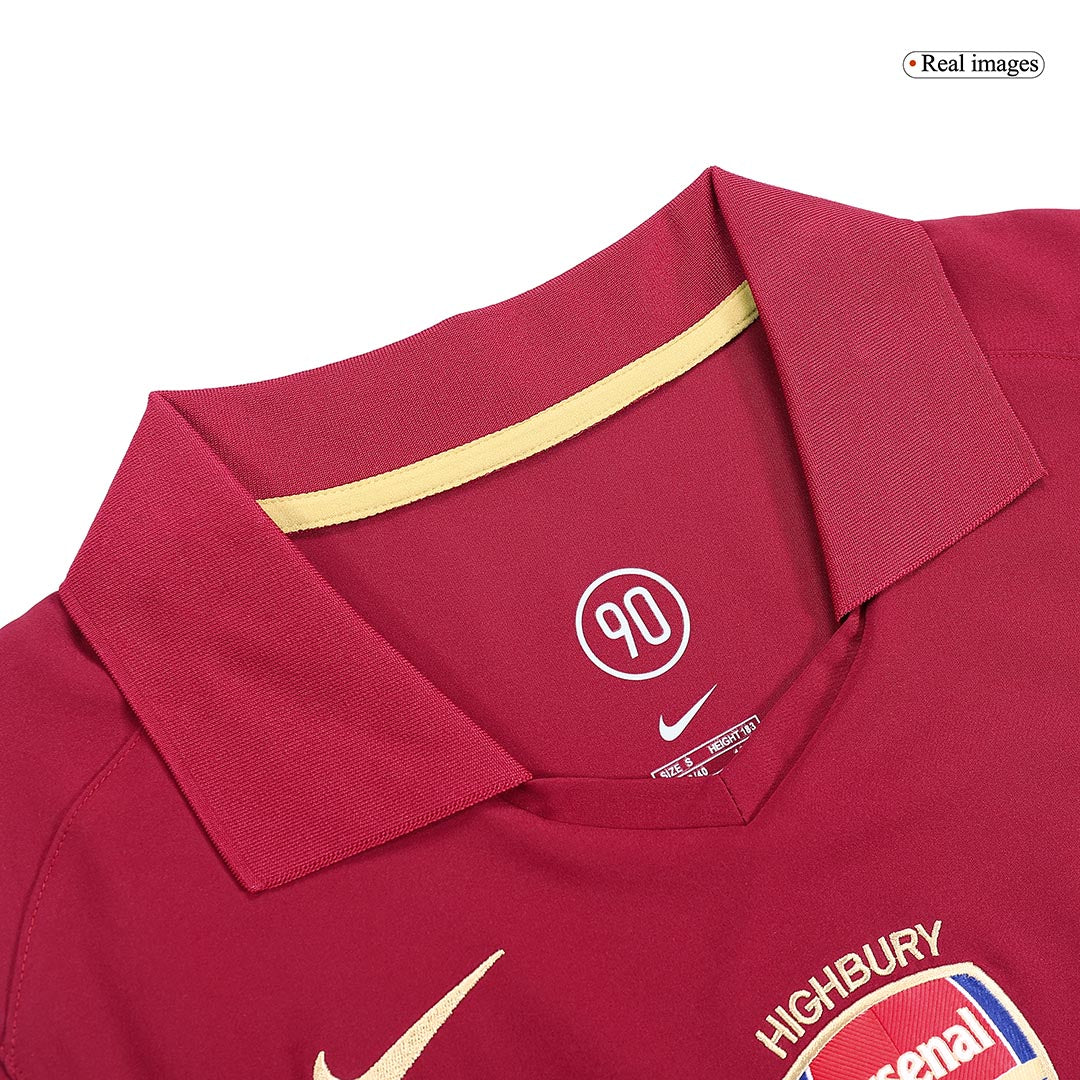 Tricouri Fotbal Vintage Arsenal BERGKAMP #10 Acasă 2005/06