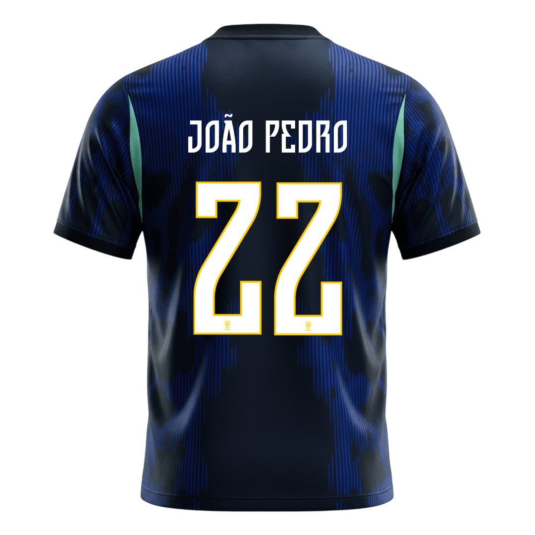 Tricouri Fotbal Brazilia JOÃO PEDRO #22 Deplasare Cupa Mondială 2026