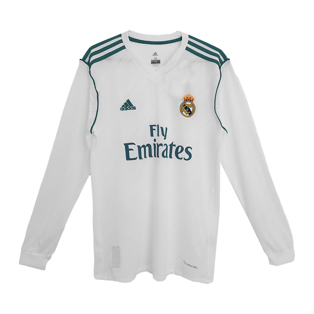 Tricouri Fotbal Vintage Real Madrid RONALDO #7 Acasă 2017/18 Mânecă Lungă