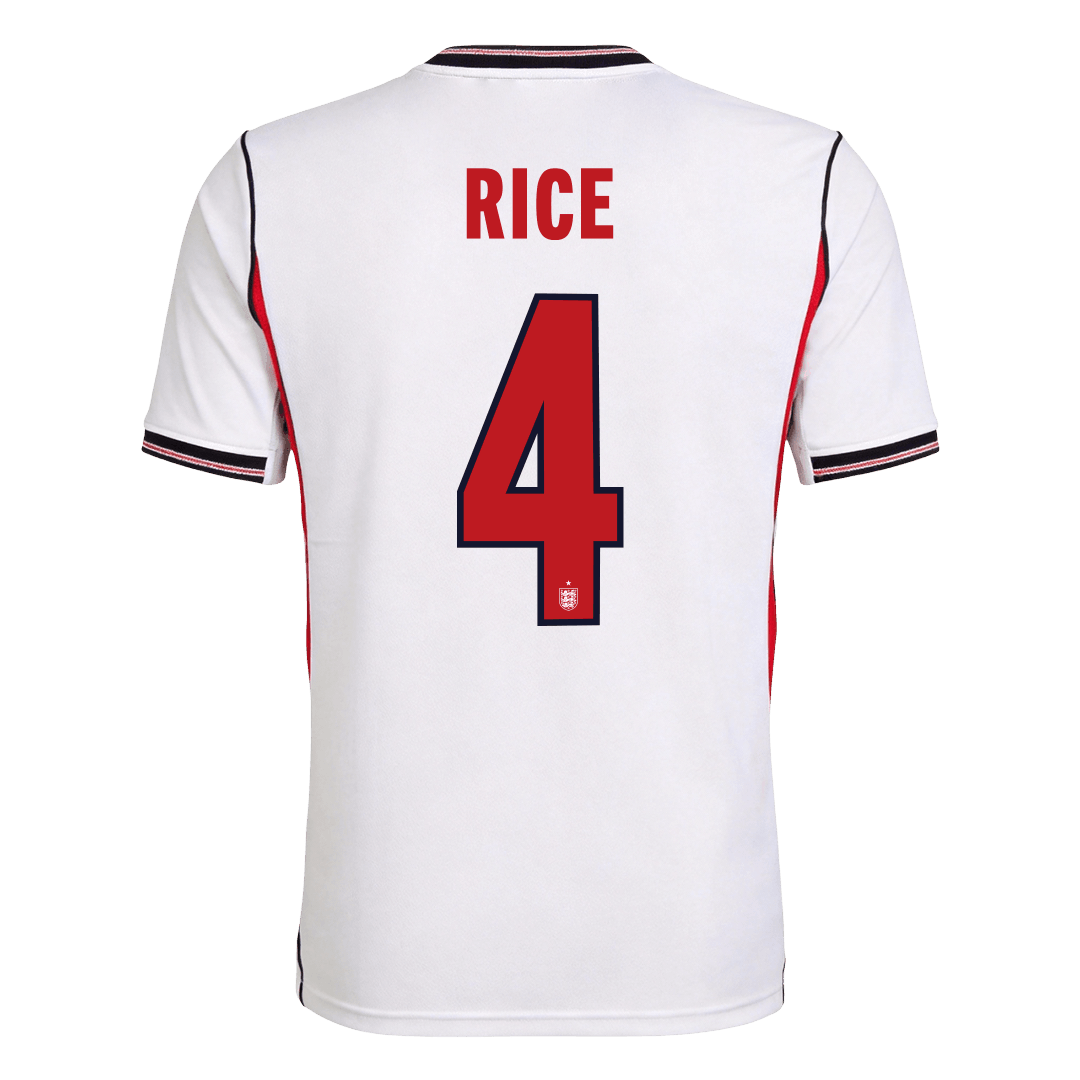 Tricouri Fotbal Anglia RICE #4 Acasă Cupa Mondială 2026