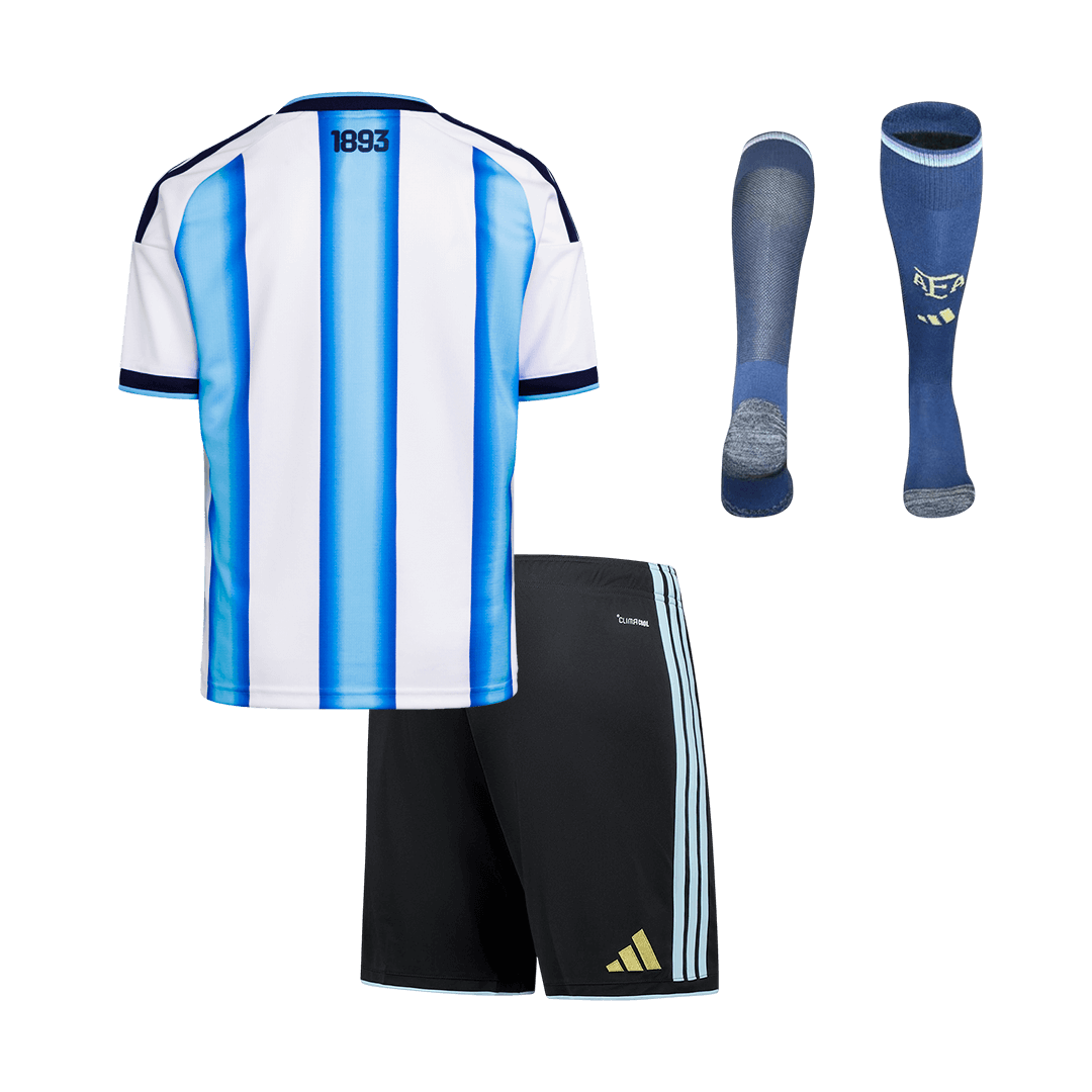 Set Tricouri Fotbal Argentina Acasă 2025/26 Pentru Copii - Premium