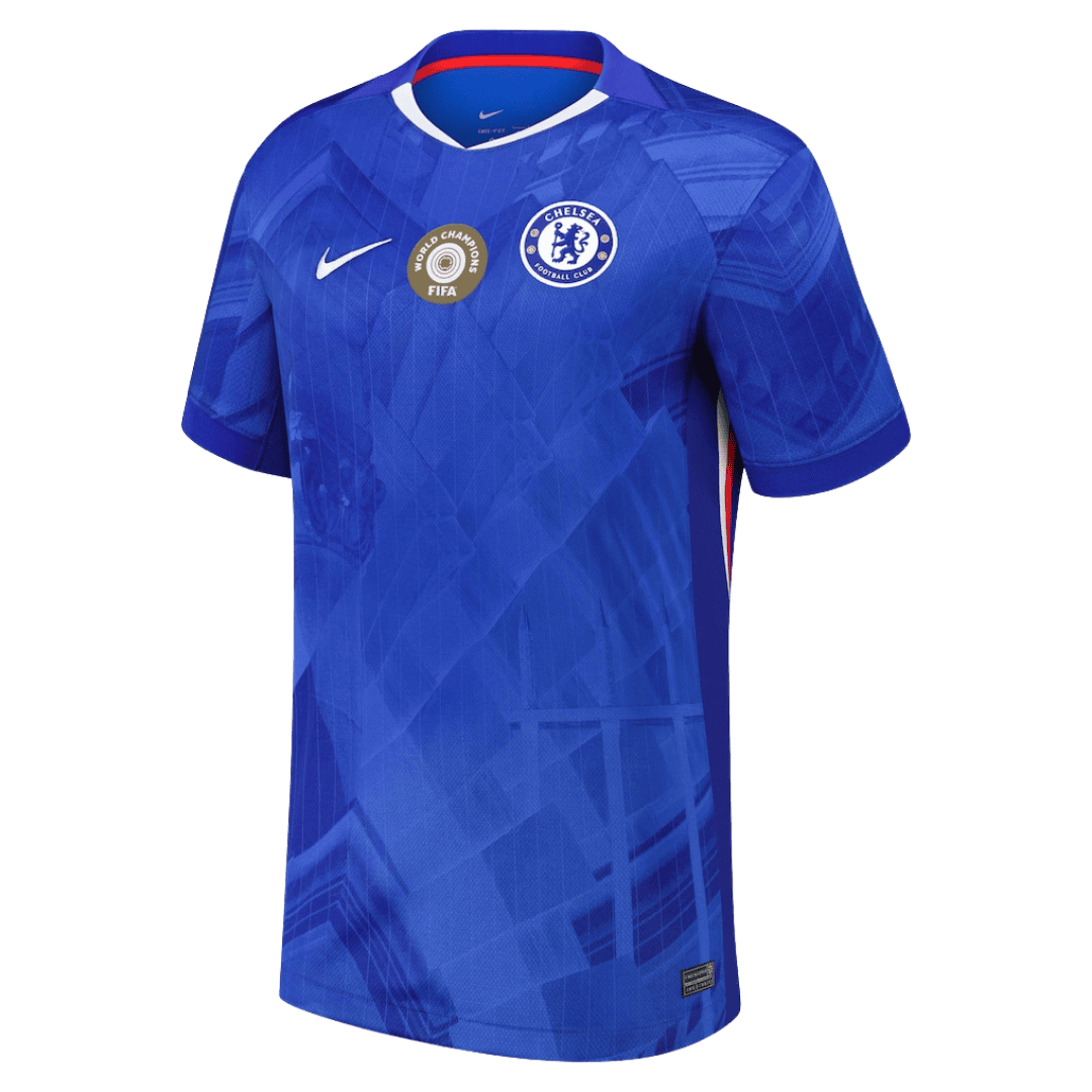 Tricouri Fotbal Chelsea WORLD CHAMPIONS #25 Acasă 2025/26 cu emblemă pe piept - Premium (mărime mare)