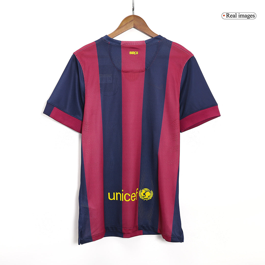 Tricouri Fotbal Vintage Barcelona Acasă 2014/15