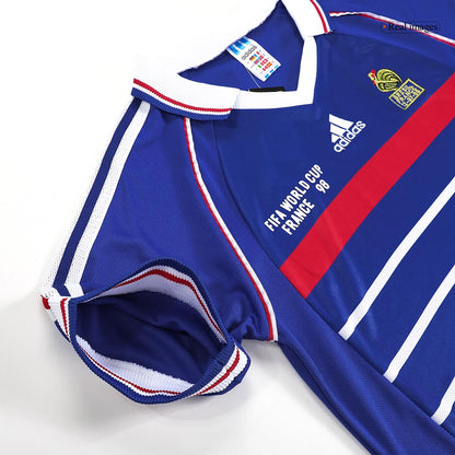 Tricouri Fotbal Vintage Franța ZIDANE #10 Acasă 1998