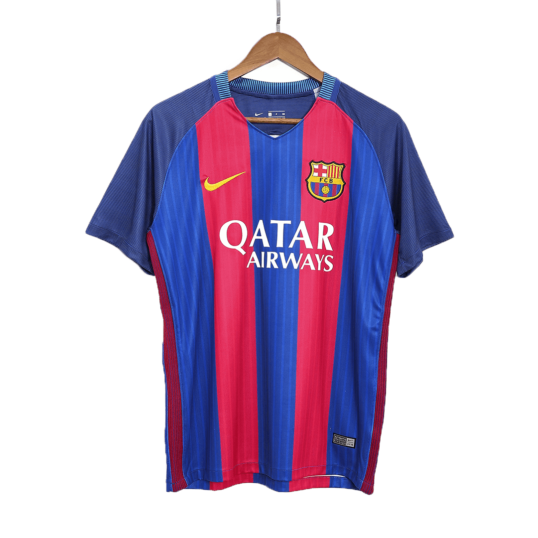 Tricouri Fotbal Vintage Barcelona MESSI #10 Acasă 2016/17