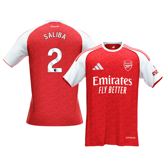 Tricouri Fotbal Arsenal SALIBA #2 Acasă 2025/26 - Premium