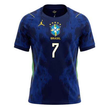 Tricouri Fotbal Brazilia VINI JR. #7 Deplasare Cupa Mondială 2026