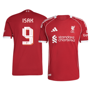 Tricouri Fotbal Liverpool ISAK #9 Acasă 2025/26 Authentic - UCL