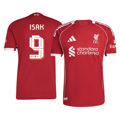 Tricouri Fotbal Liverpool ISAK #9 Acasă 2025/26 Authentic - UCL