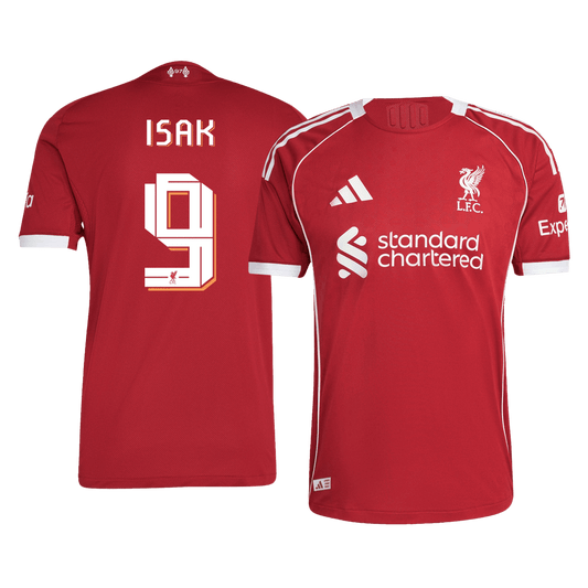 Tricouri Fotbal Liverpool ISAK #9 Acasă 2025/26 Authentic - UCL