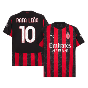 Tricouri Fotbal AC Milan RAFA LEÃO #10 Acasă 2025/26 (mărime mare) - Premium