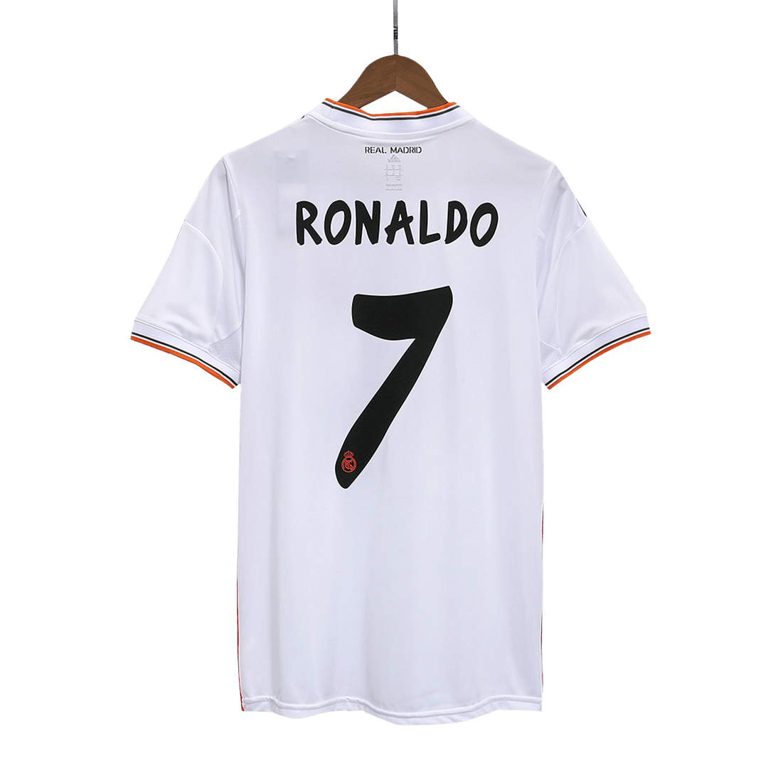 Tricouri Fotbal Vintage Real Madrid RONALDO #7 Acasă 2013/14