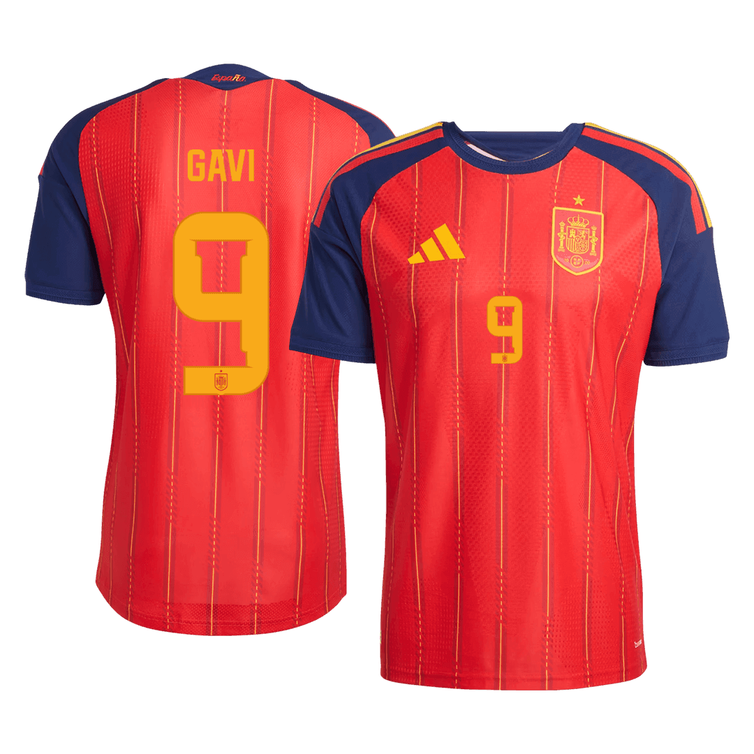 Tricouri Fotbal Spania GAVI	 #9 Acasă Cupa Mondială 2026 Authentic