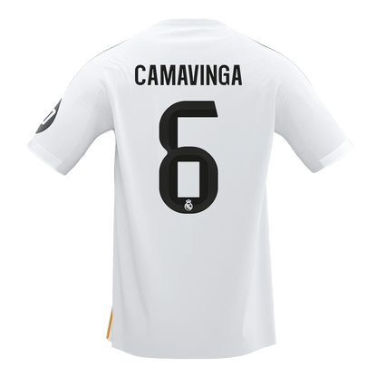 Tricouri Fotbal Real Madrid CAMAVINGA #6 Acasă 2025/26 - Premium