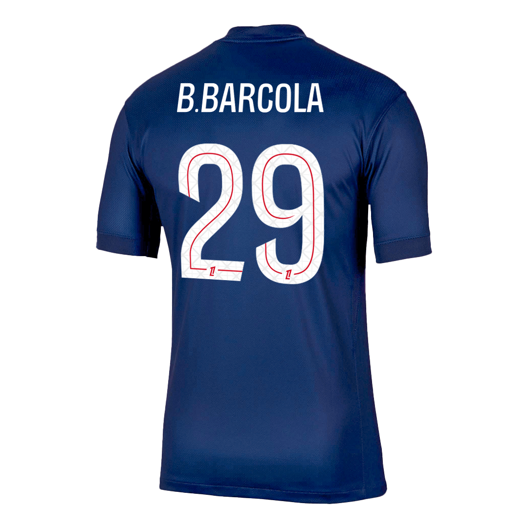 Tricouri Fotbal PSG B.BARCOLA #29 Acasă 2025/26 - Premium