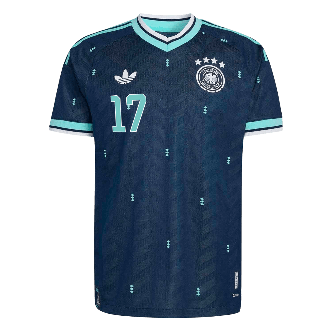 Tricouri Fotbal Germania WIRTZ #17 Deplasare Cupa Mondială 2026 Authentic