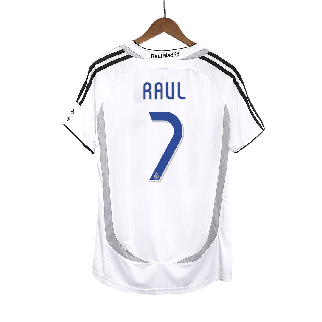 Tricouri Fotbal Vintage Real Madrid RAUL #7 Acasă 2006/07