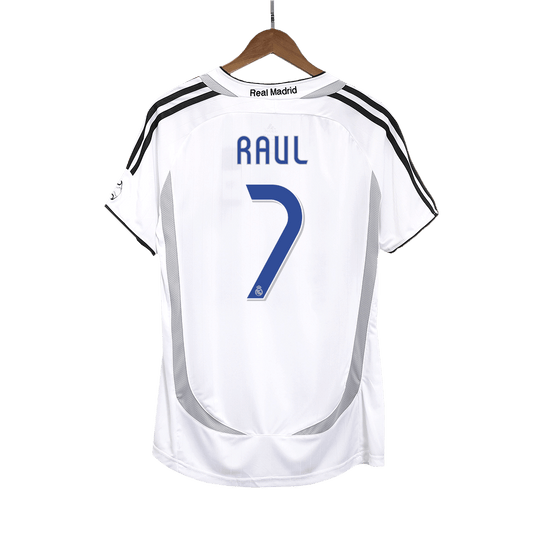 Tricouri Fotbal Vintage Real Madrid RAUL #7 Acasă 2006/07