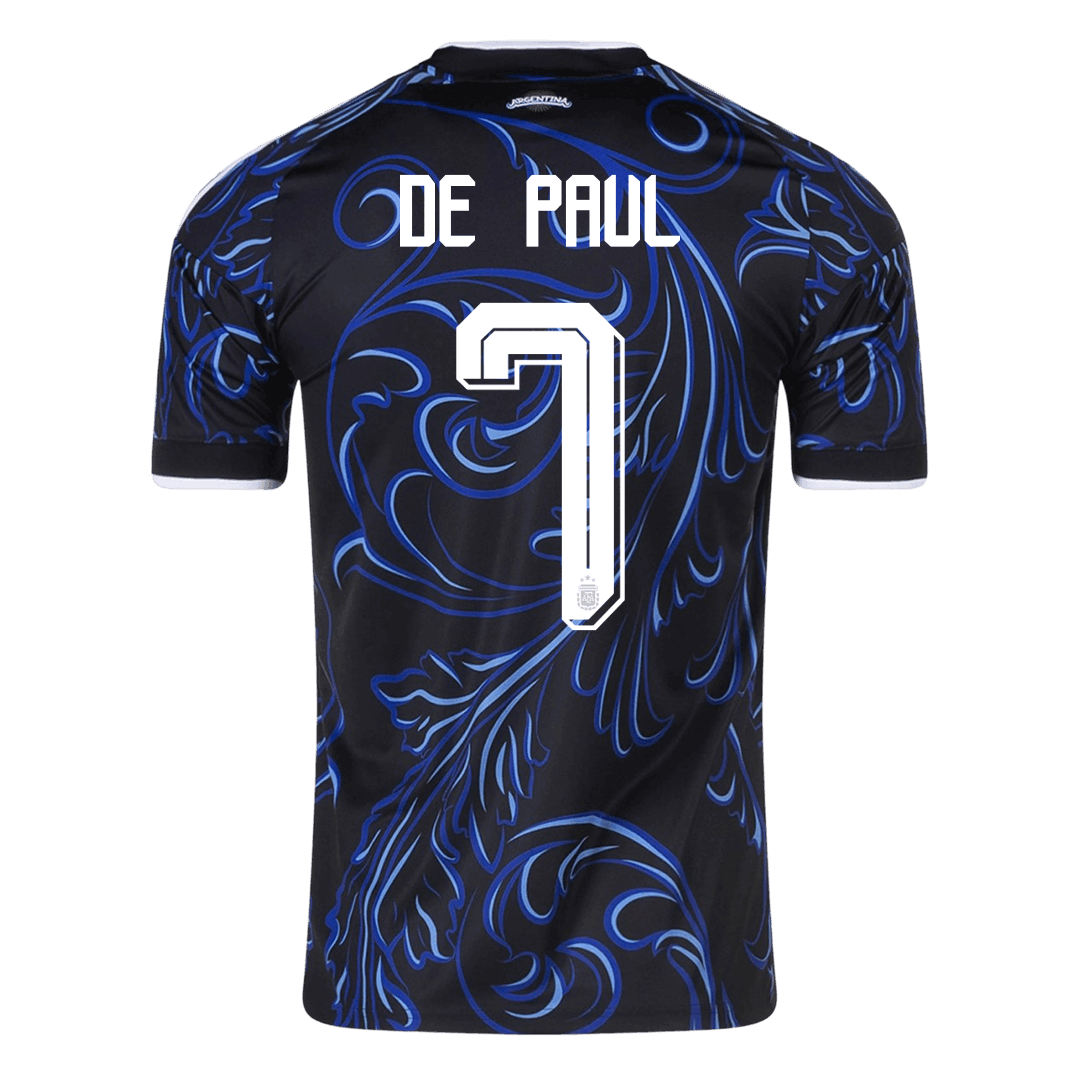 Tricouri Fotbal Argentina DE PAUL #7 Deplasare Cupa Mondială 2026