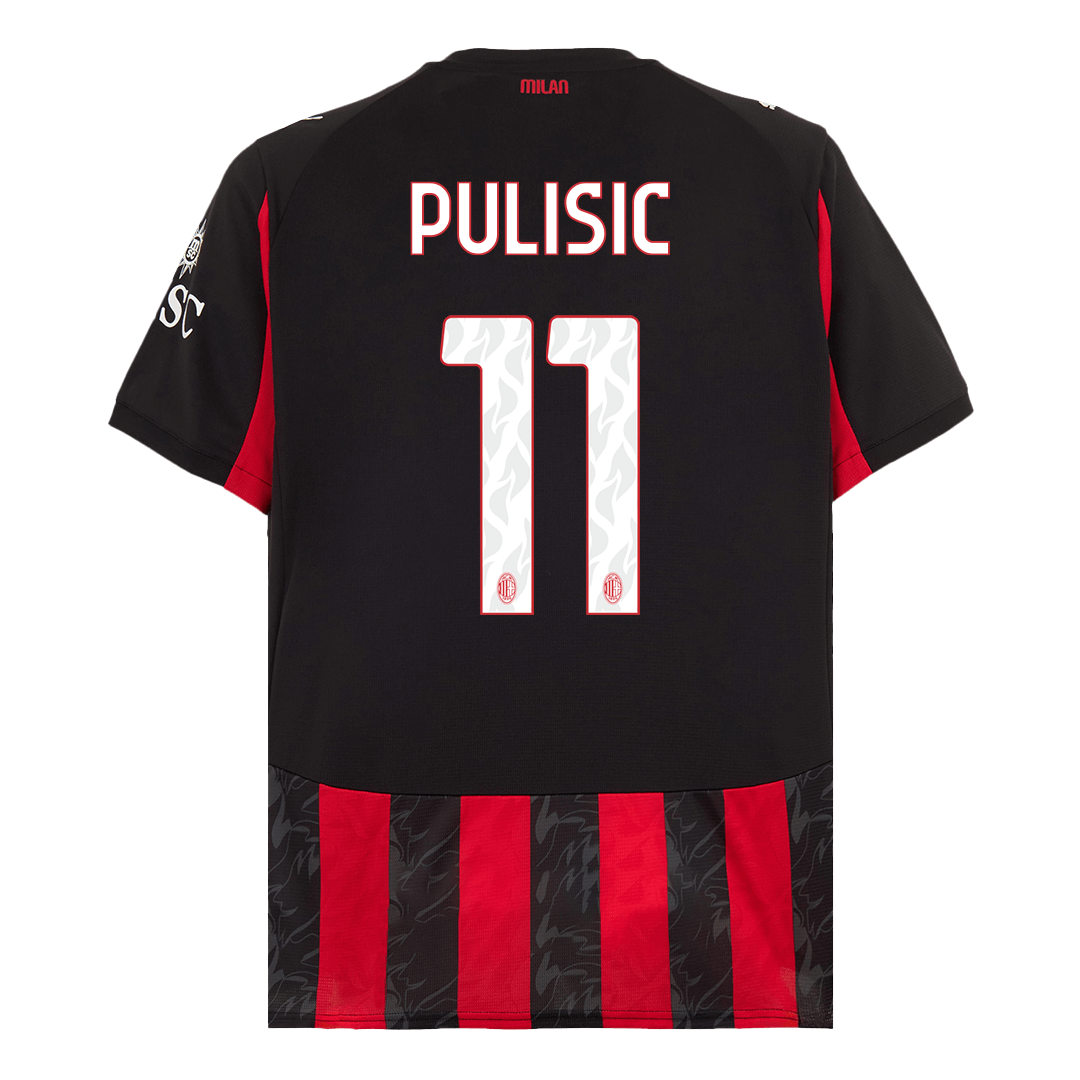 Tricouri Fotbal AC Milan PULISIC #11 Acasă 2025/26 (mărime mare) - Premium