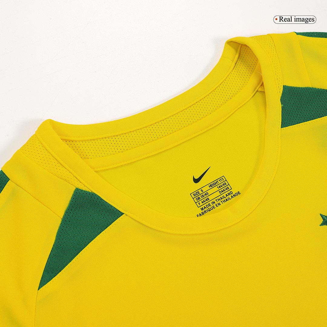 Tricouri Fotbal Vintage Brazilia RONALDINHO #11 Acasă 2002/03
