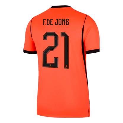 Tricouri Fotbal Netherlands F.DE JONG #21 Acasă Cupa Mondială 2026