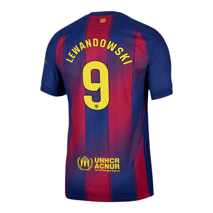 Tricouri Fotbal Barcelona LEWANDOWSKI #9 Acasă 2025/26 Authentic