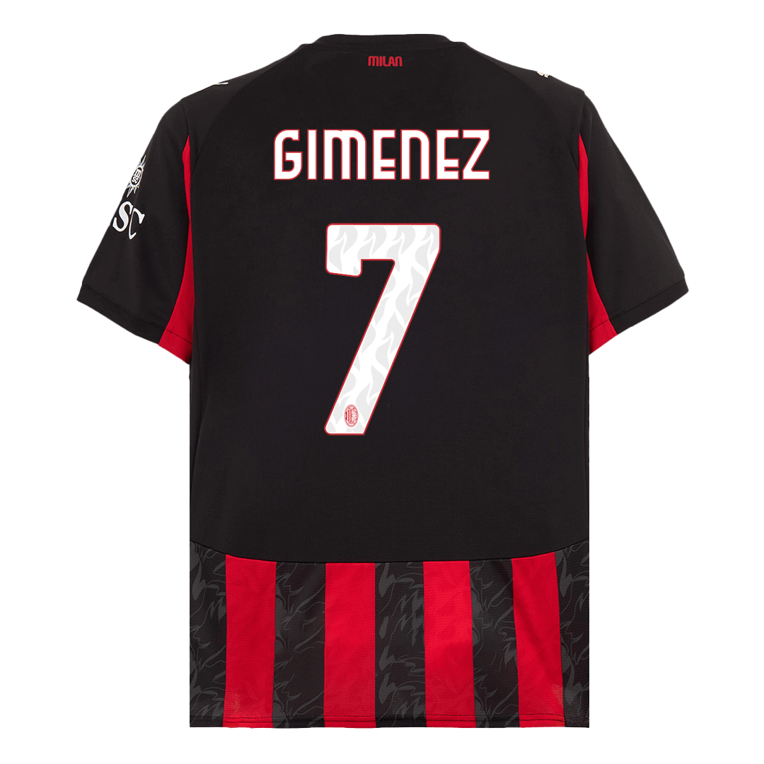 Tricouri Fotbal AC Milan GIMENEZ #7 Acasă 2025/26 (mărime mare) - Premium