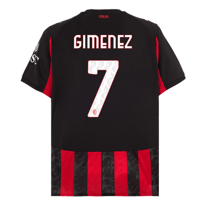 Tricouri Fotbal AC Milan GIMENEZ #7 Acasă 2025/26 (mărime mare) - Premium