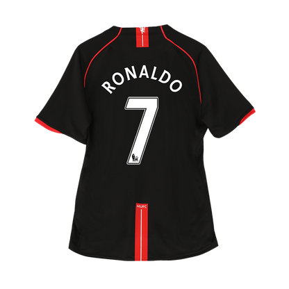 Tricouri Fotbal Vintage Manchester United RONALDO #7 Deplasare 2007/08