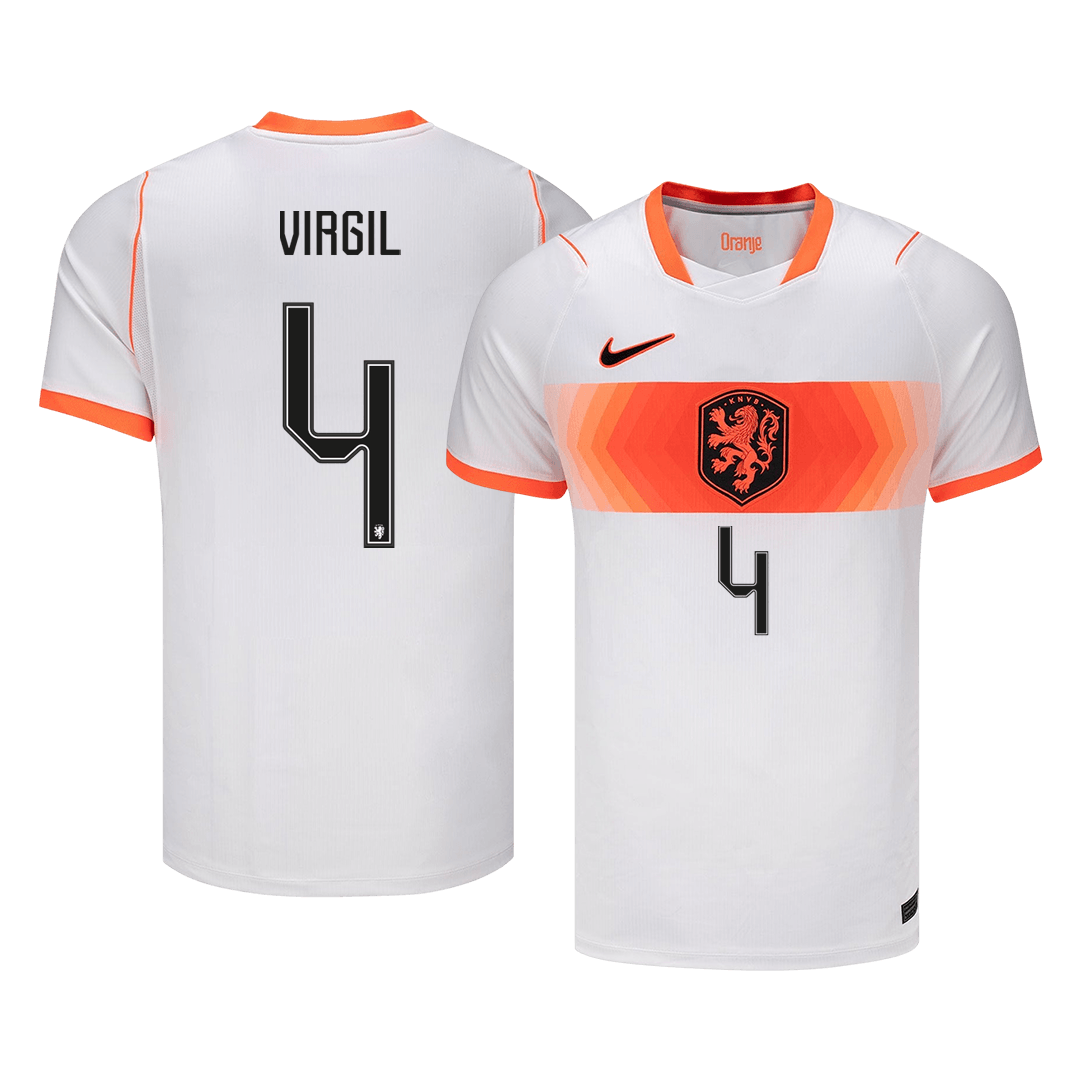 Tricouri Fotbal Netherlands VIRGIL #4 Deplasare Cupa Mondială 2026