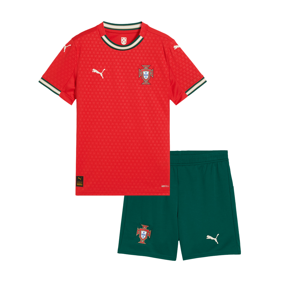 Set Tricouri Fotbal Portugalia Acasă 2025 Pentru Copii