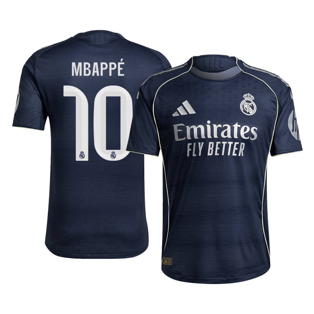 Tricouri Fotbal Real Madrid MBAPPÉ #10 Deplasare 2025/26 Authentic - Premium
