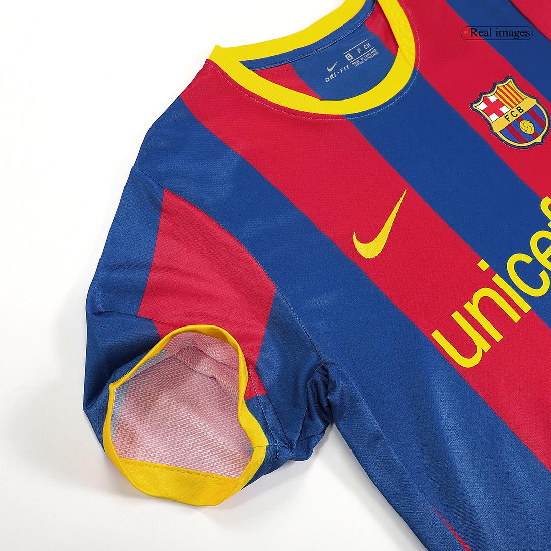 Tricouri Fotbal Vintage Barcelona MESSI #10 Acasă 2010/11