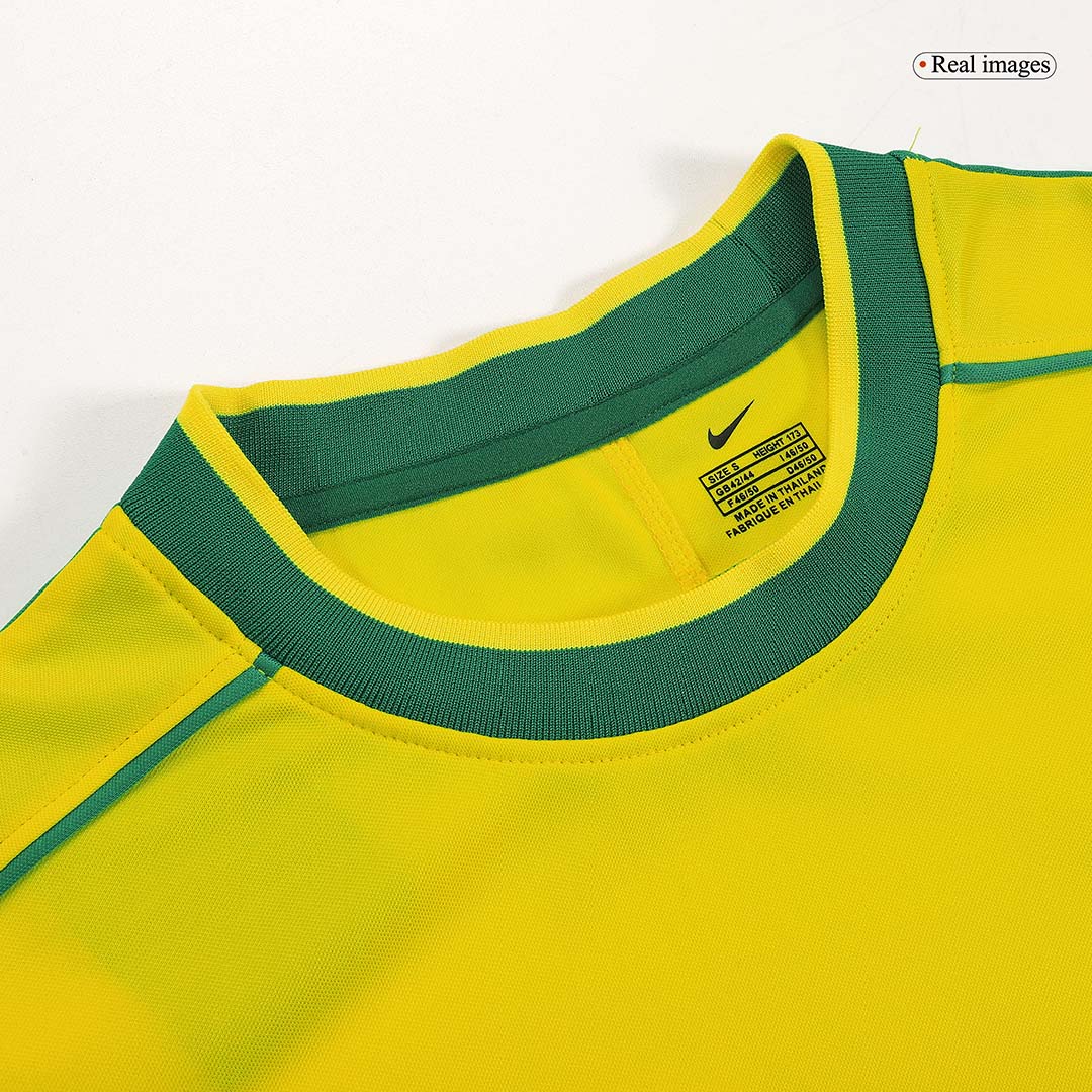 Tricouri Fotbal Vintage Brazilia RIVALDO #10 Acasă 1998