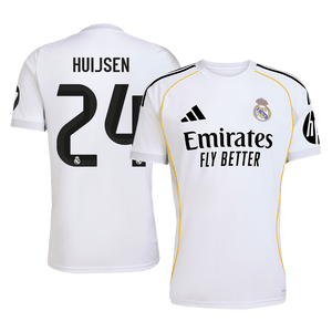 Tricouri Fotbal Real Madrid HUIJSEN #24 Acasă 2025/26 - Premium (mărime mare)
