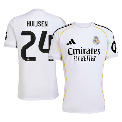 Tricouri Fotbal Real Madrid HUIJSEN #24 Acasă 2025/26 - Premium (mărime mare)