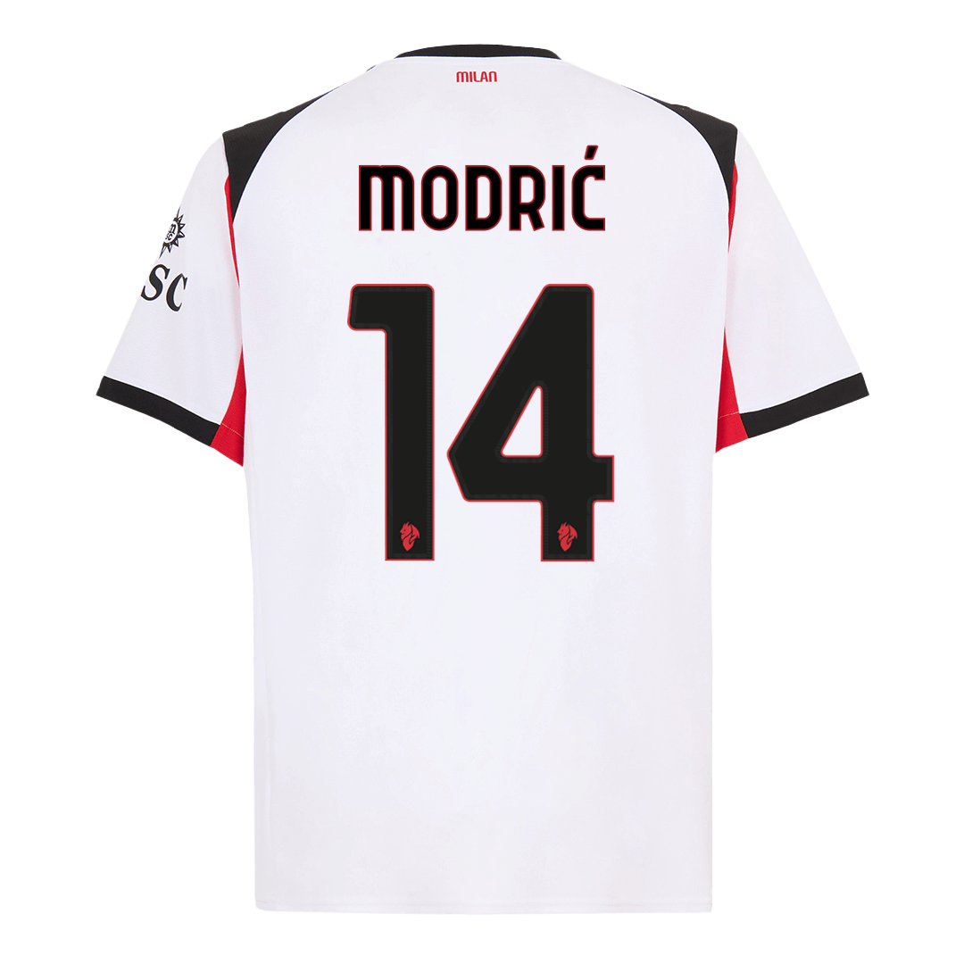 Tricouri Fotbal AC Milan MODRIĆ #14 Deplasare 2025/26 (mărime mare)