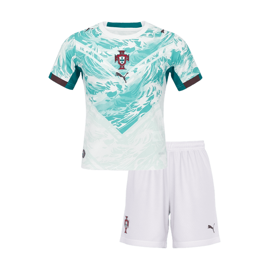 Set Tricouri Fotbal Portugalia Deplasare Cupa Mondială 2026 Pentru Copii