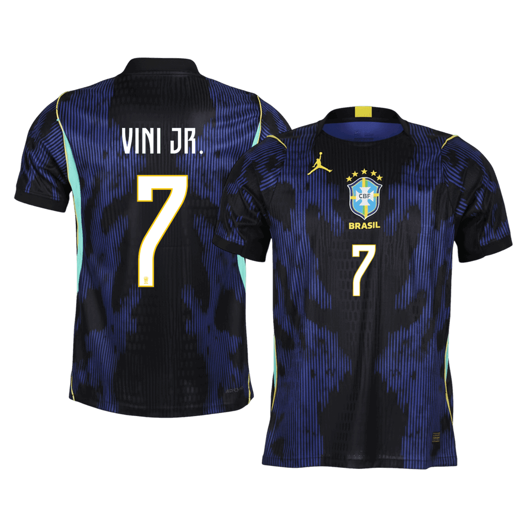 Tricouri Fotbal Brazilia VINI JR. #7 Deplasare Cupa Mondială 2026 Authentic