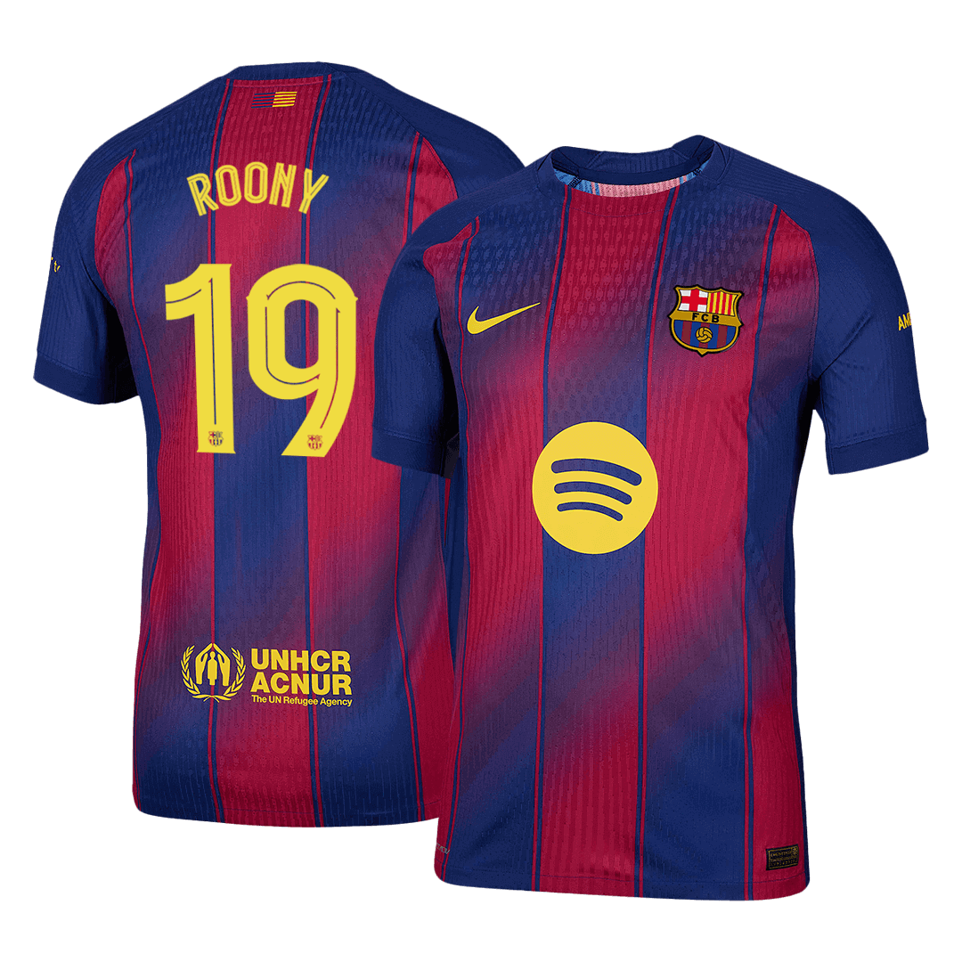 Tricouri Fotbal Barcelona ROONY 19 Acasă 2025/26 Authentic - UCL - TricouriFotbaliști Shop