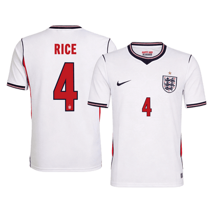 Tricouri Fotbal Anglia RICE #4 Acasă Cupa Mondială 2026