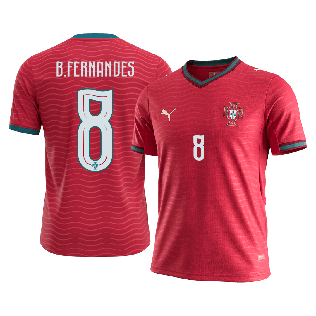 Tricouri Fotbal Portugalia B.FERNANDES #8 Acasă Cupa Mondială 2026