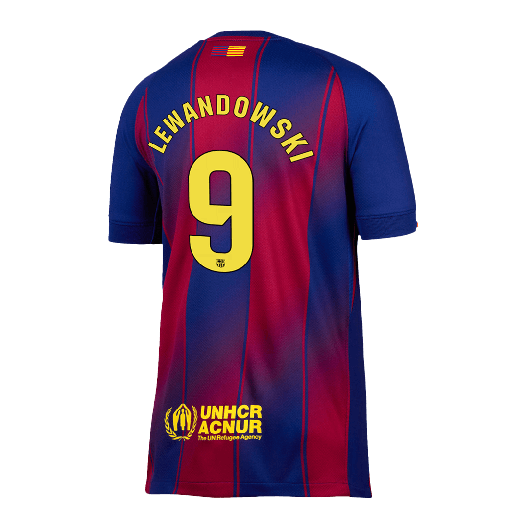 Tricouri Fotbal Barcelona LEWANDOWSKI #9 Acasă 2025/26 - Premium (mărime mare)