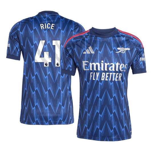 Tricouri Fotbal Arsenal RICE #41 Deplasare 2025/26
